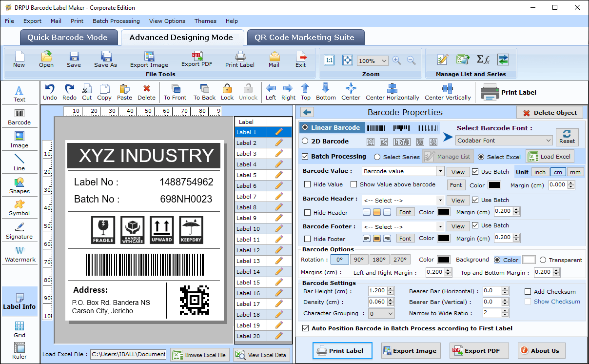 Barcodes Properties